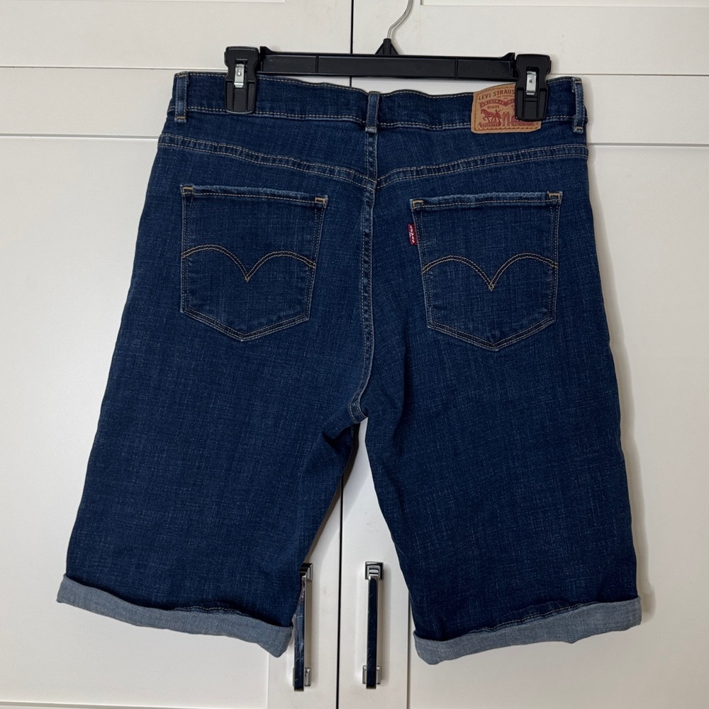 Levi’s Dark Blue Denim Classic Bermuda Shorts size 29 - Picture 6 of 9